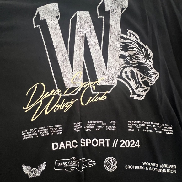 DARC SPORT WOLFS t shirt , washed black, XL - Picture 6 of 7
